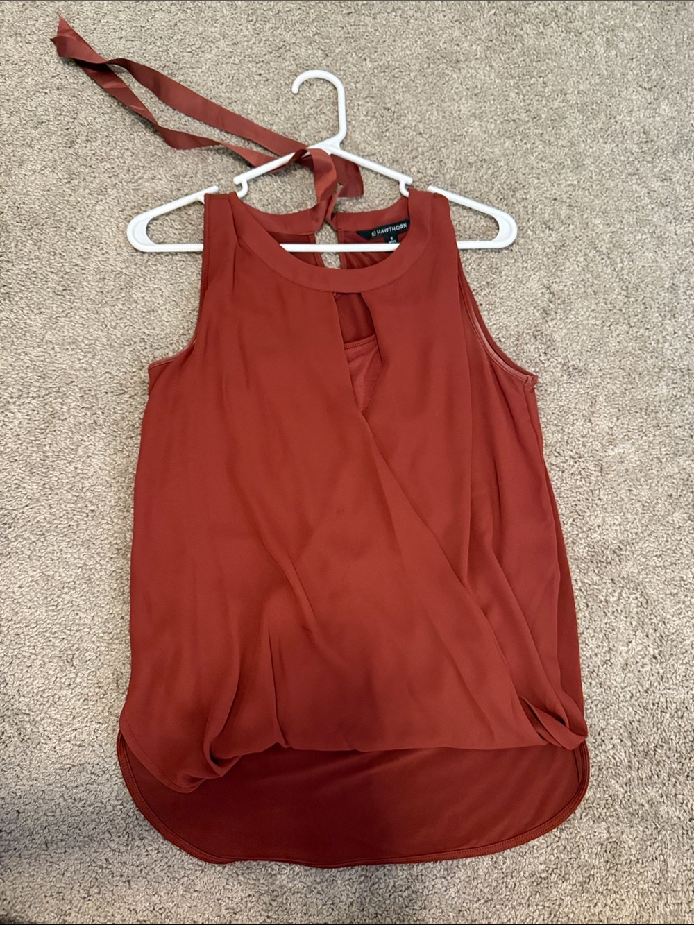 41Hawthorn Rust Red Sleeveless Faux-Wrap Camisole